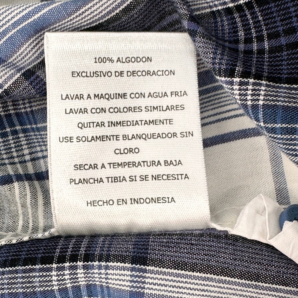 Levi Strauss & Co Shirt Mens‎ Large Blue Plaid Long Sleeve Pearl Snaps Western - Picture 6 of 10